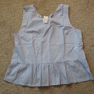 J. Crew Factory Sleeveless Peplum Blouse
